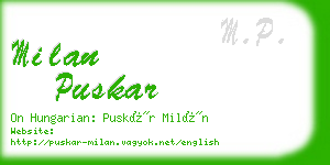 milan puskar business card